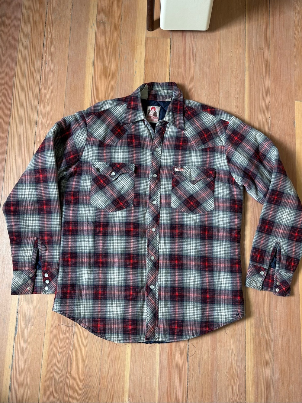 Vintage Northern Trail Plaid Flannel Quilted Jacket